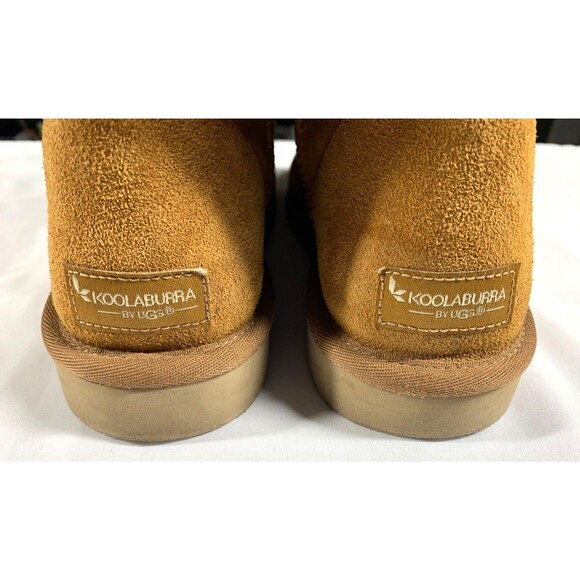Koolaburra by UGG Boots 10" Tall Womens 9 Brown Suede with Sherpa Lining Cozy - Picture 3 of 7